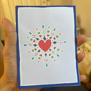 Handcrafted Heart Design Card